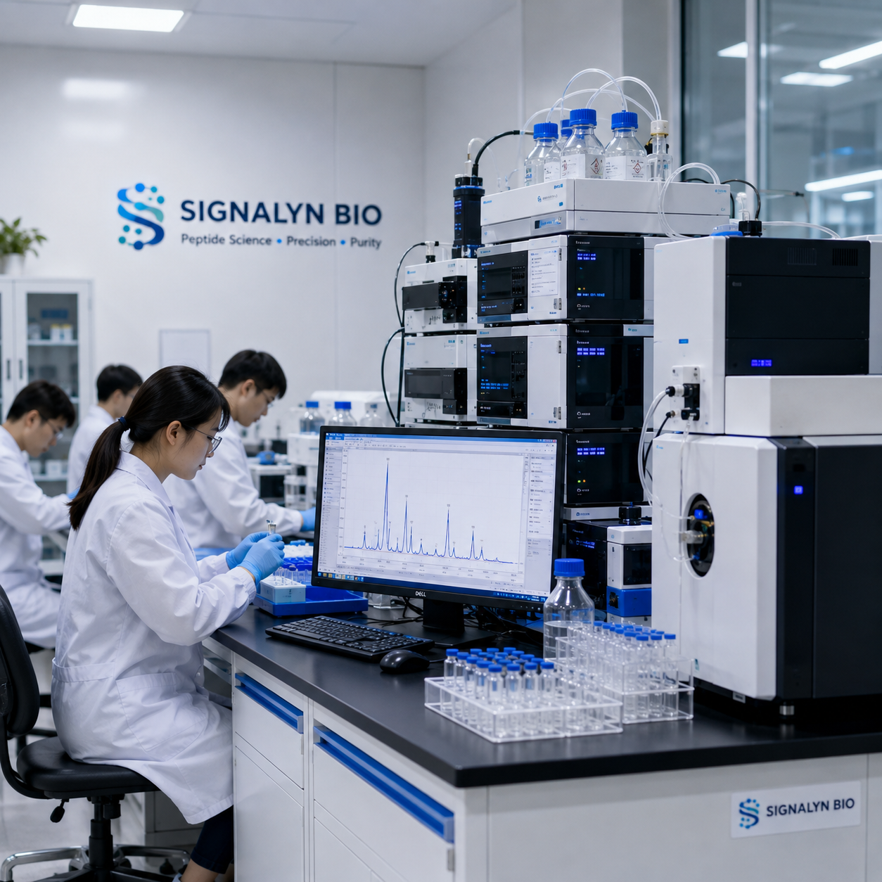Three peptide samples prepared for a Janoshik independent testing submission