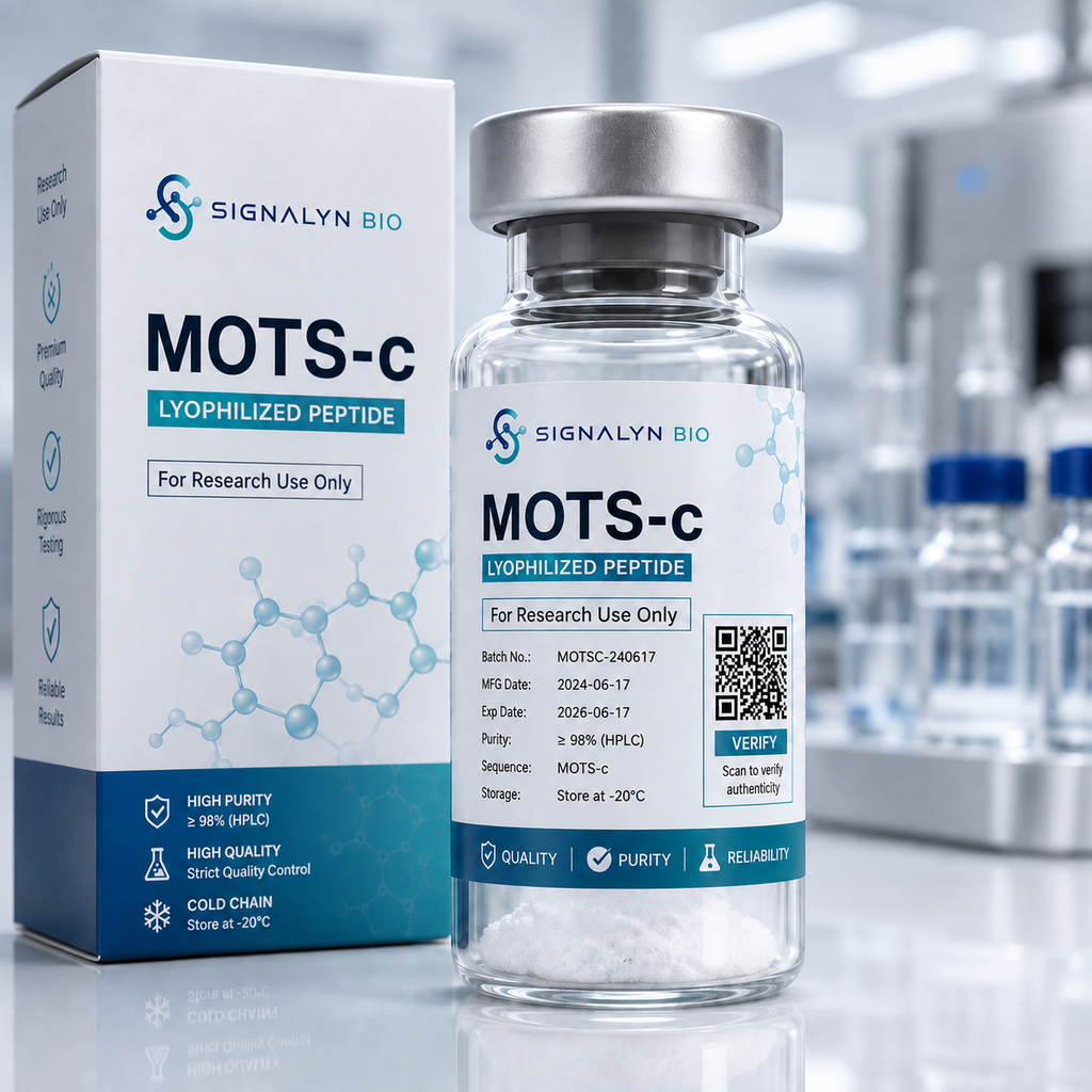 MOTS-c peptide for mitochondrial and cellular research at Signalyn Bio
