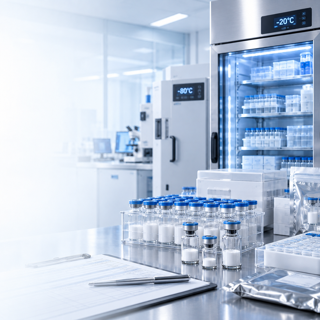 Peptide storage, handling, packaging, and laboratory sample management at Signalyn Bio