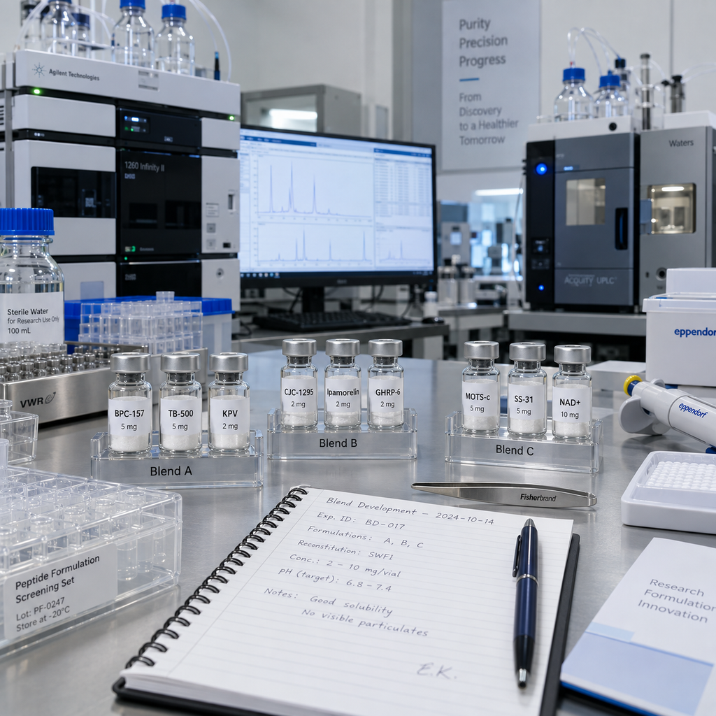 Custom peptide blend formulation and analytical testing laboratory at Signalyn Bio