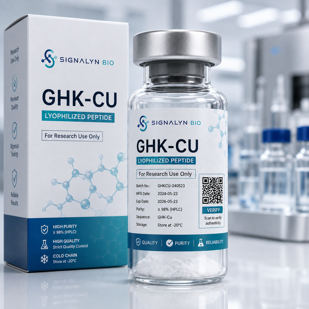GHK-Cu peptide for cosmetic formulation and skin research