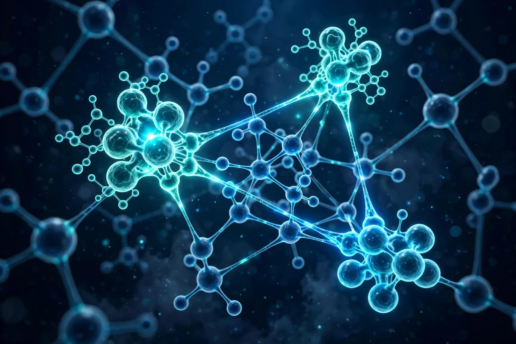 Retatrutide triple agonist mechanism — molecular structure visualization